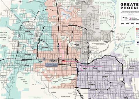 Greater Phoenix Map .